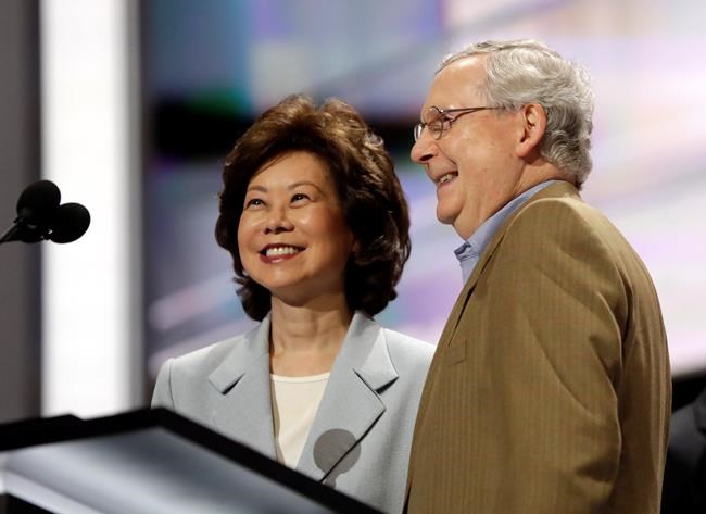 Elaine Chao's record suggests skepticism on new safety regs | iNFOnews.ca CP328033751