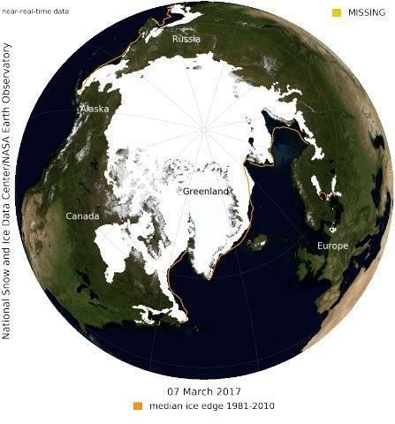 Arctic sea ice dips to record low for winter | iNFOnews.ca Arctic sea ice dips to record low for winter | iNFOnews.ca