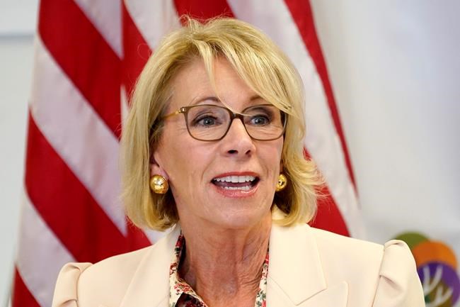 In farewell, DeVos urges Congress to reject Biden's policies | iNFOnews.ca CP289239679