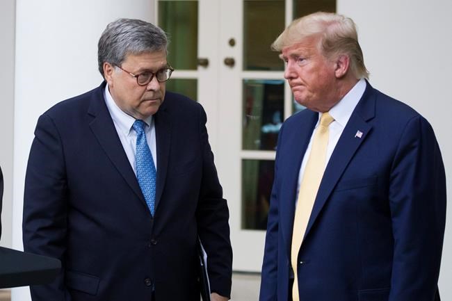 As Trump ups attacks on Justice Dept, Barr remains in post | iNFOnews.ca CP248337905