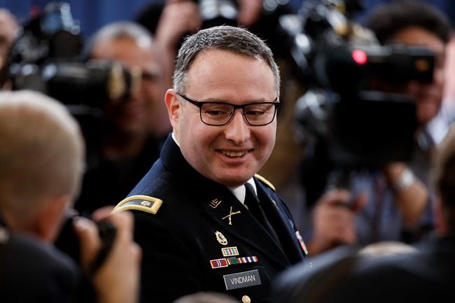 ‘I am an American,’ Vindman reminds Trump allies in hearing | iNFOnews.ca