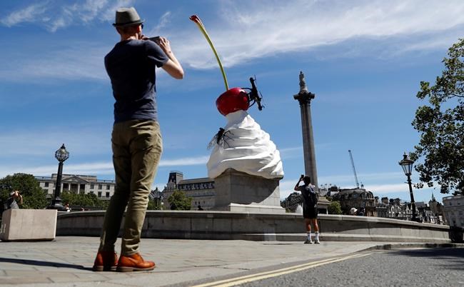Ominous whipped cream art comes to London's Trafalgar Square | iNFOnews.ca Ominous whipped cream art comes to London's Trafalgar Square | iNFOnews.ca