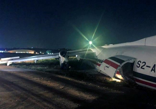 Plane skids off wet runway in Myanmar; pilot, 3 others hurt | iNFOnews.ca