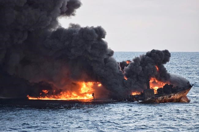 East China Sea slick fire from sunken oil tanker burns out | iNFOnews.ca East China Sea slick fire from sunken oil tanker burns out | iNFOnews.ca
