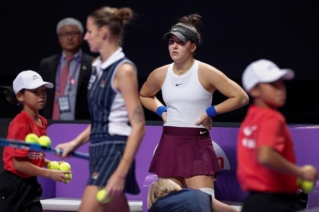 Injured Andreescu eliminated at WTA Finals after retiring against Pliskova | iNFOnews.ca