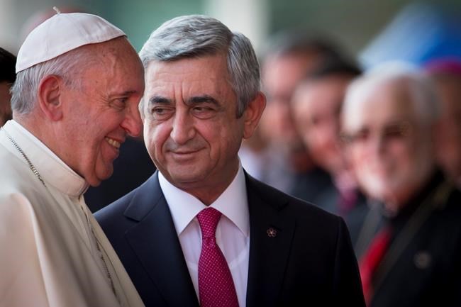 Pope prays at Armenia memorial after denouncing 'genocide' | iNFOnews.ca