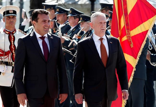 Mattis condemns Russian influence-peddling in Macedonia | iNFOnews.ca CP1645349962