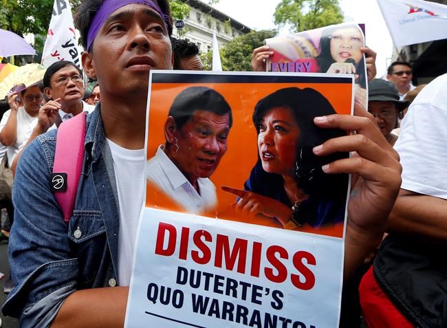 The Latest: Sereno urges Filipinos to speak up, fight abuses | iNFOnews.ca