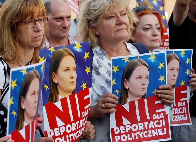 Rally held in Warsaw for Ukraine activist banned from Europe | iNFOnews.ca