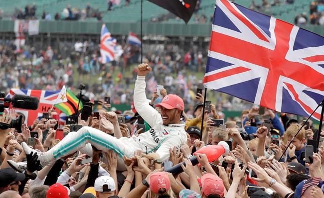 Lewis Hamilton wins record 6th British GP, extends F1 lead | iNFOnews.ca CP198040375