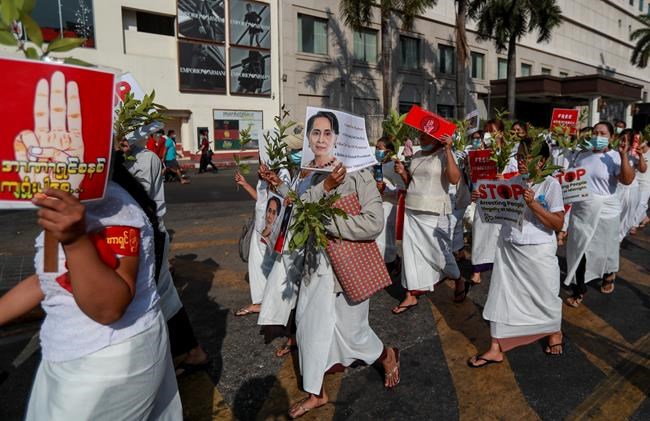 Mass anti-coup protests in Myanmar as UN warns of crackdown | iNFOnews.ca