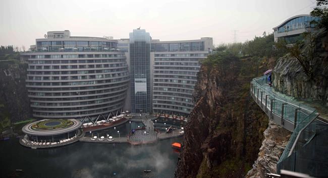 Luxury hotel built in former pit mine to open in China | iNFOnews.ca Luxury hotel built in former pit mine to open in China | iNFOnews.ca