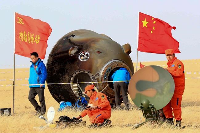China astronauts return from monthlong space station stay | iNFOnews.ca