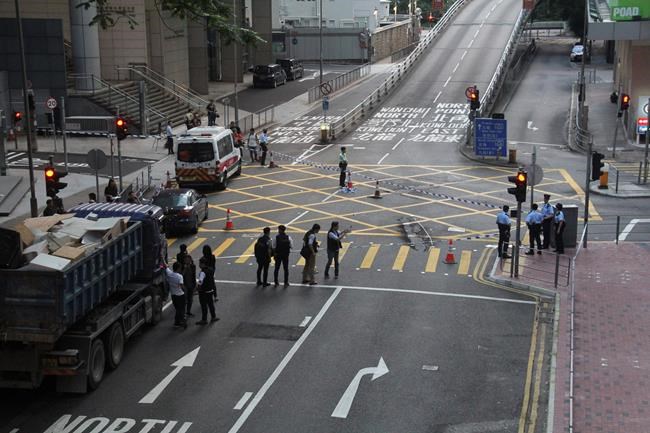 Hong Kong arrests 4 after bombs set off near police | iNFOnews.ca