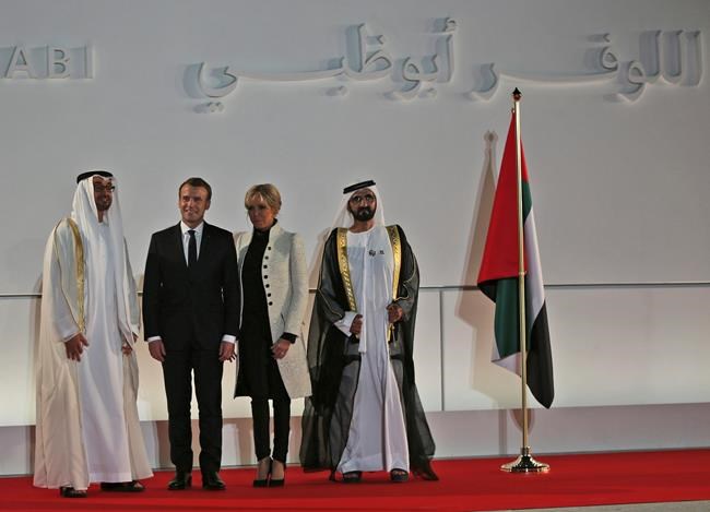 The Latest: French president sees Louvre Abu Dhabi galleries | iNFOnews.ca