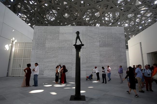 A decade in the making, Louvre Abu Dhabi opens to the public | iNFOnews.ca CP2029928352