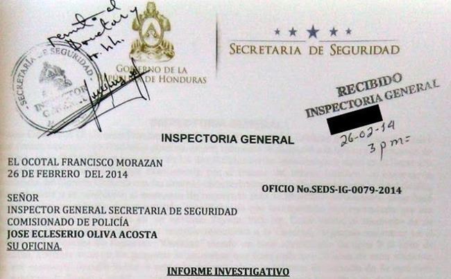 Excerpt from secret Honduran report on new top cop | iNFOnews.ca