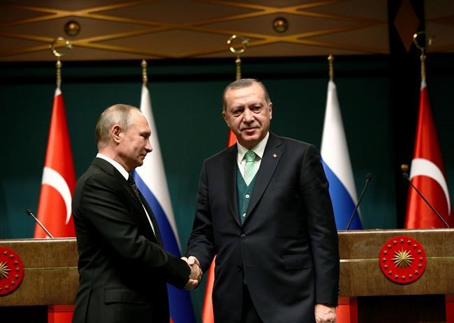 The Latest: Turkish leader notes shared views with Putin | iNFOnews.ca