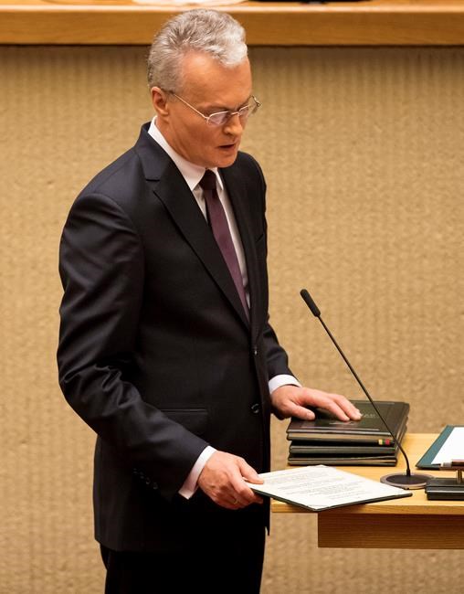 Lithuania's new president, a former bank analyst, sworn in | iNFOnews.ca
