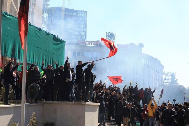 Opposition supporters clash with police in Albania | iNFOnews.ca Opposition supporters clash with police in Albania | iNFOnews.ca