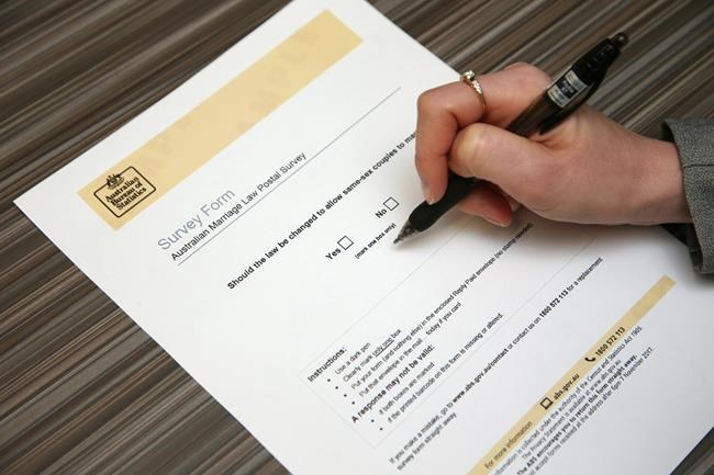 Australians to soon post ballots in gay marriage survey | iNFOnews.ca CP697180178