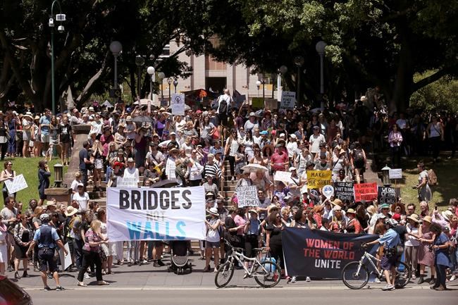 Thousands protest Trump presidency at Sydney Women's March | iNFOnews.ca CP1782311827