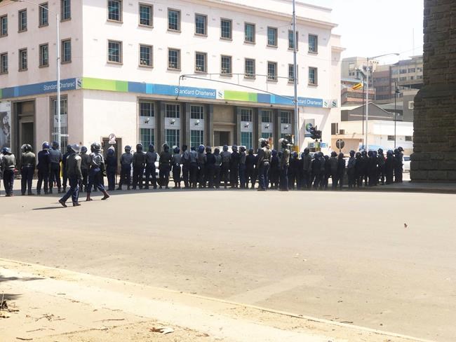 Police patrol Zimbabwe capital before anti-government demos | iNFOnews.ca