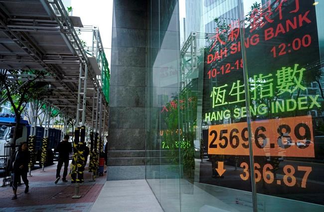 World shares fall after China protests Huawei exec's arrest | iNFOnews.ca