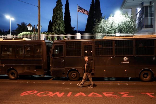 Thousands protest in Athens against US-led Syria airstrikes | iNFOnews.ca