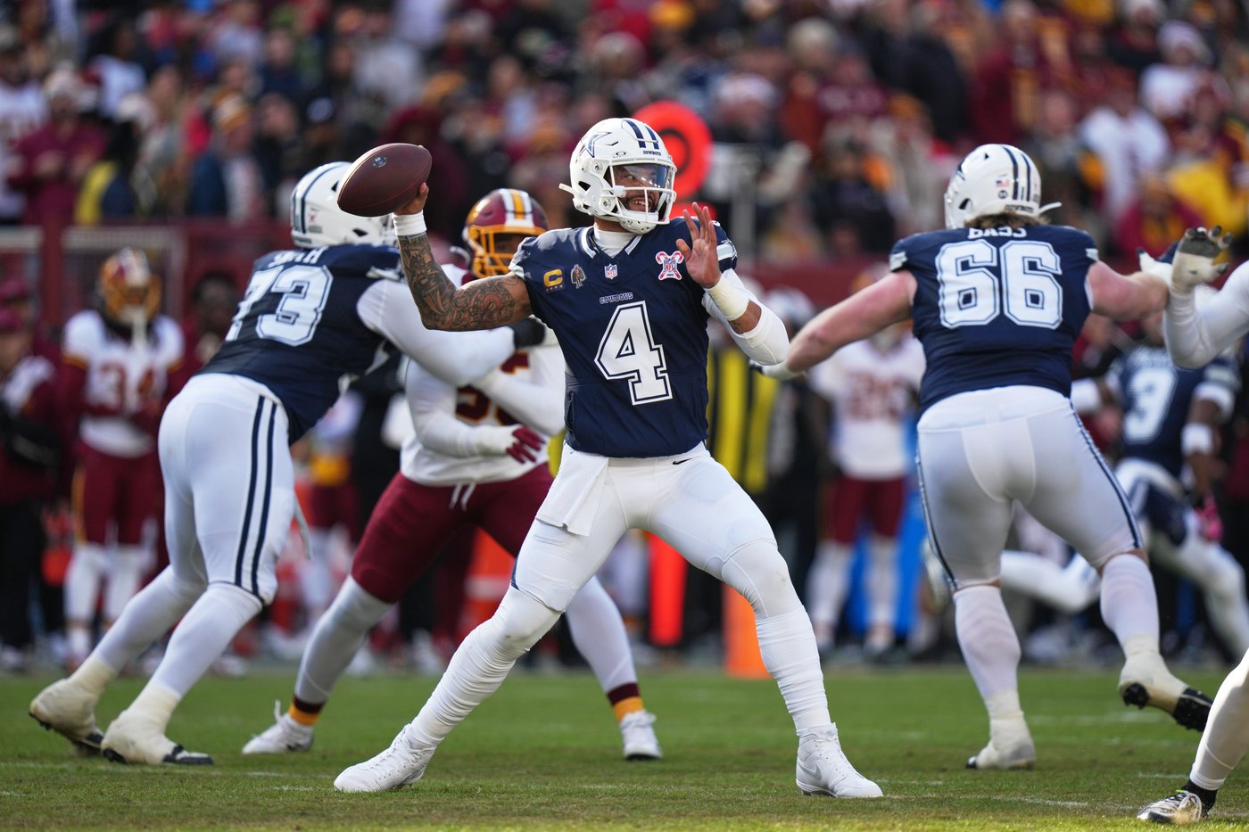 Dak Prescott throws for 307 yards and 2 TDs to lead Cowboys past skidding Commanders 30-23 | iNFOnews.ca Dak Prescott throws for 307 yards and 2 TDs to lead Cowboys past skidding Commanders 30-23 | iNFOnews.ca