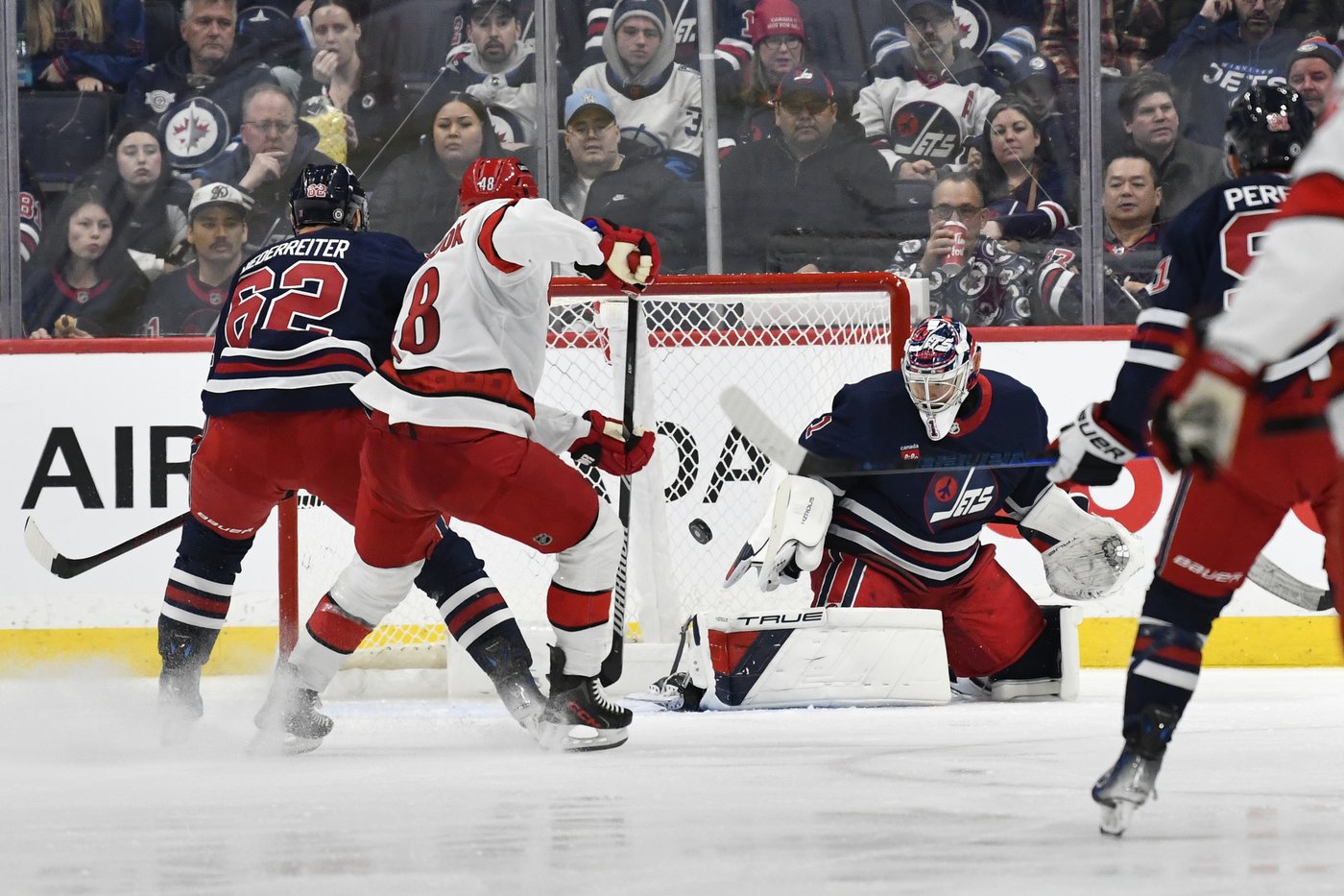 Comrie thrilled with 3-0 shutout over 'Canes as Jets win seventh straight game | iNFOnews.ca
