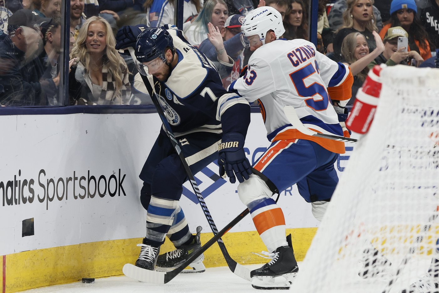 Severson scores and Merzlikins stops 28 shots as the Blue Jackets beat the Islanders 2-0 | iNFOnews.ca