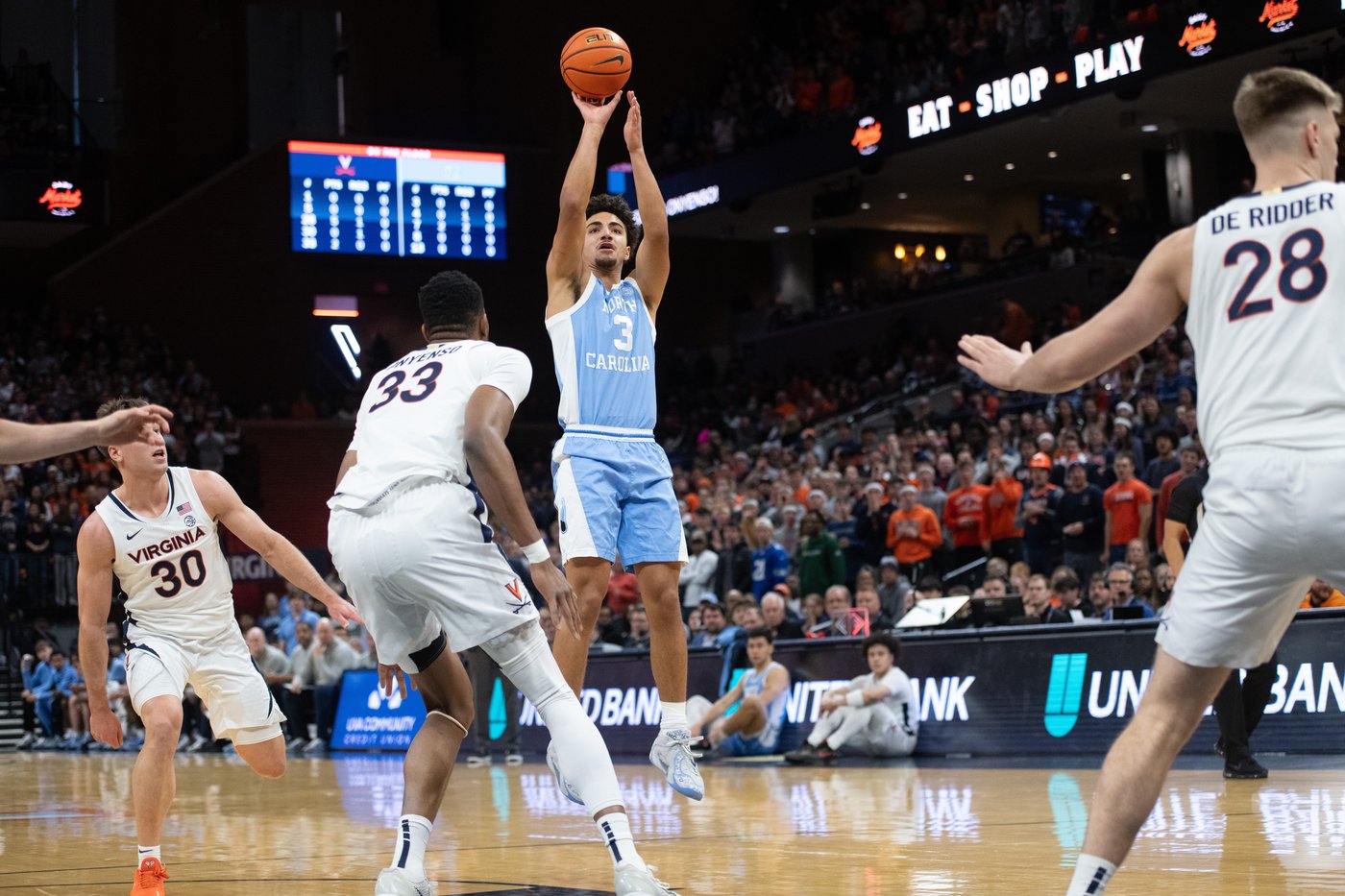 Wilson, Stevenson rally No. 22 North Carolina past No. 14 Virginia 85-80 | iNFOnews.ca Wilson, Stevenson rally No. 22 North Carolina past No. 14 Virginia 85-80 | iNFOnews.ca