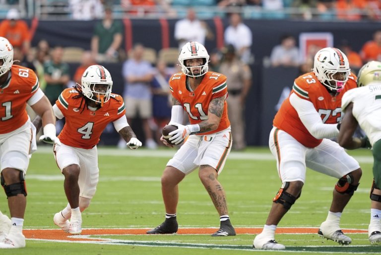 USF's Byrum Brown, Miami's Carson Beck each intercepted, ending long streaks without a pick | iNFOnews.ca