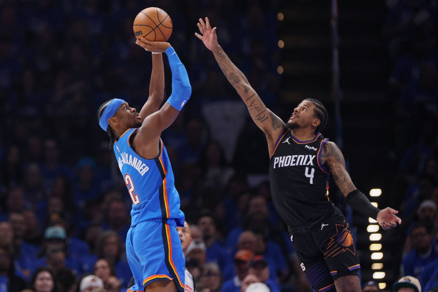 Gilgeous-Alexander scores 25 as reigning champion Thunder open playoffs with 119-84 win over Suns | iNFOnews.ca