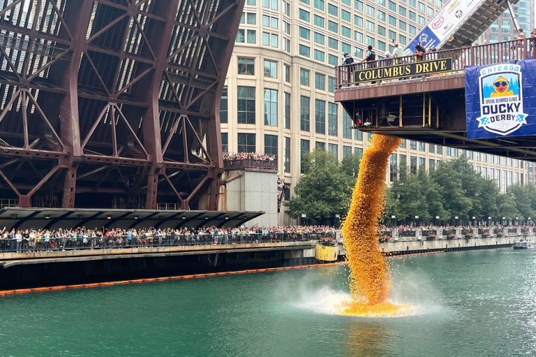 Rubber ducks by the thousands splash into Chicago River for annual Special Olympics fundraiser | iNFOnews.ca