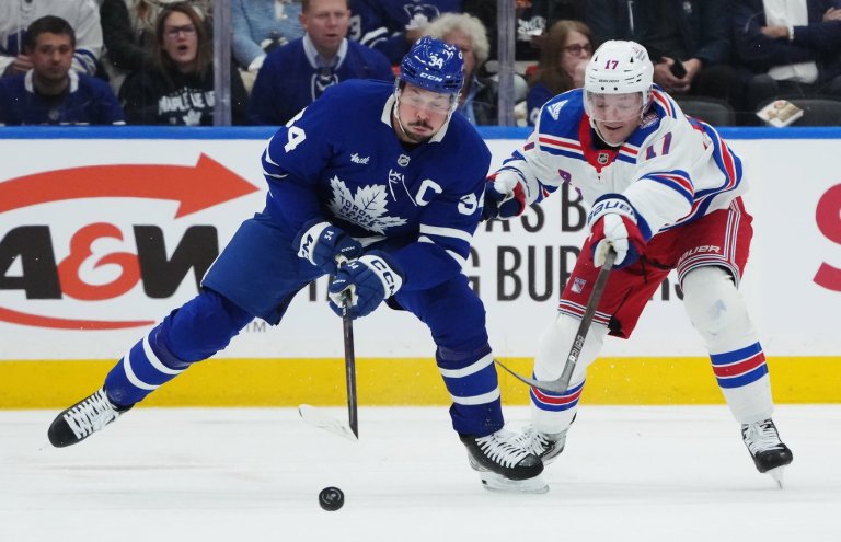 Auston Matthews scores in OT as Maple Leafs top Rangers 2-1 | iNFOnews.ca