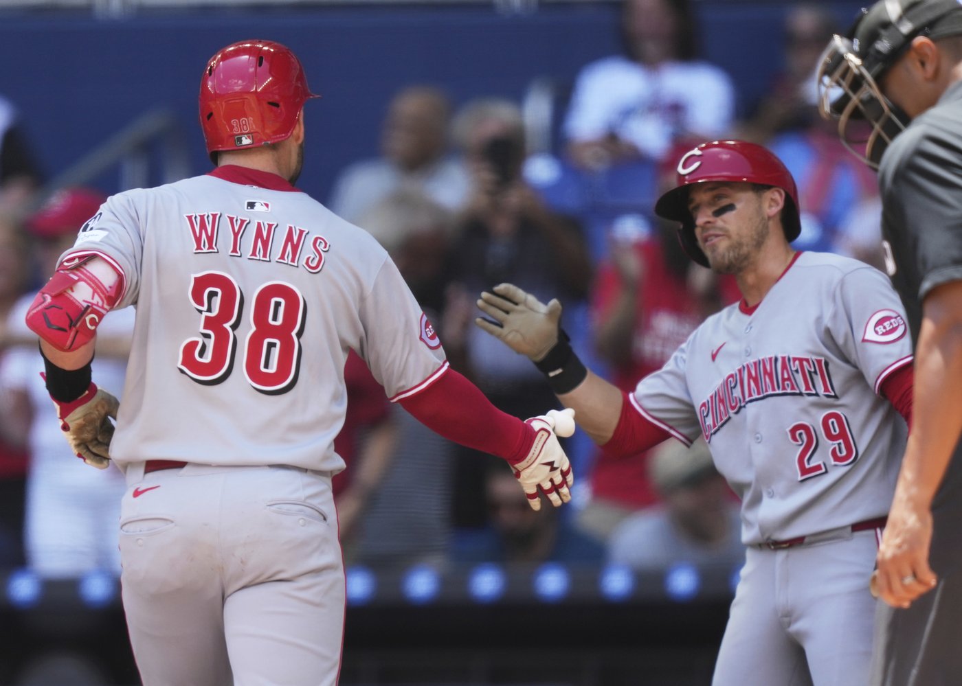 Wynns is a triple shy of the cycle, Singer strikes out 8 as Reds beat Marlins 5-2 | iNFOnews.ca Wynns is a triple shy of the cycle, Singer strikes out 8 as Reds beat Marlins 5-2 | iNFOnews.ca