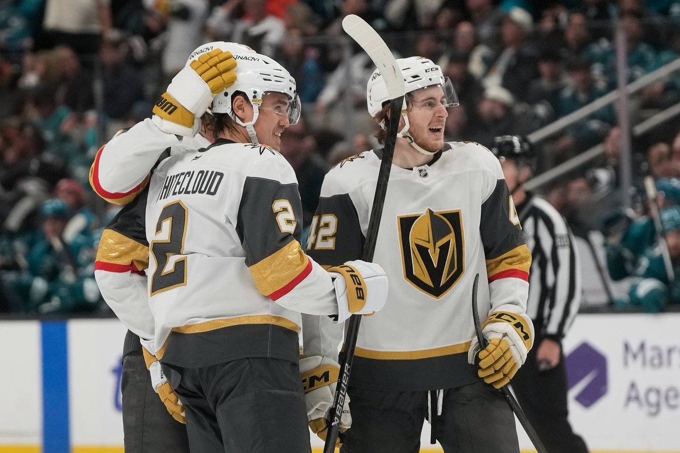 Hertl scores twice in 5-point game, Golden Knights beat Sharks 7-2 for 4th win in a row | iNFOnews.ca