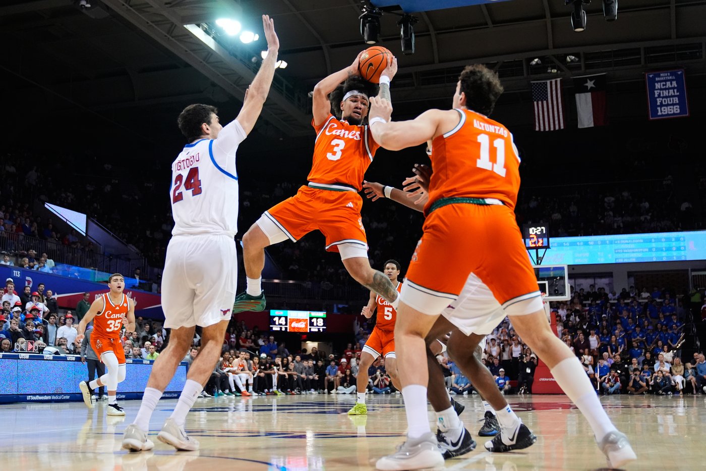 No. 22 Miami wins 77-69 at SMU to ensure double bye in ACC Tournament | iNFOnews.ca No. 22 Miami wins 77-69 at SMU to ensure double bye in ACC Tournament | iNFOnews.ca