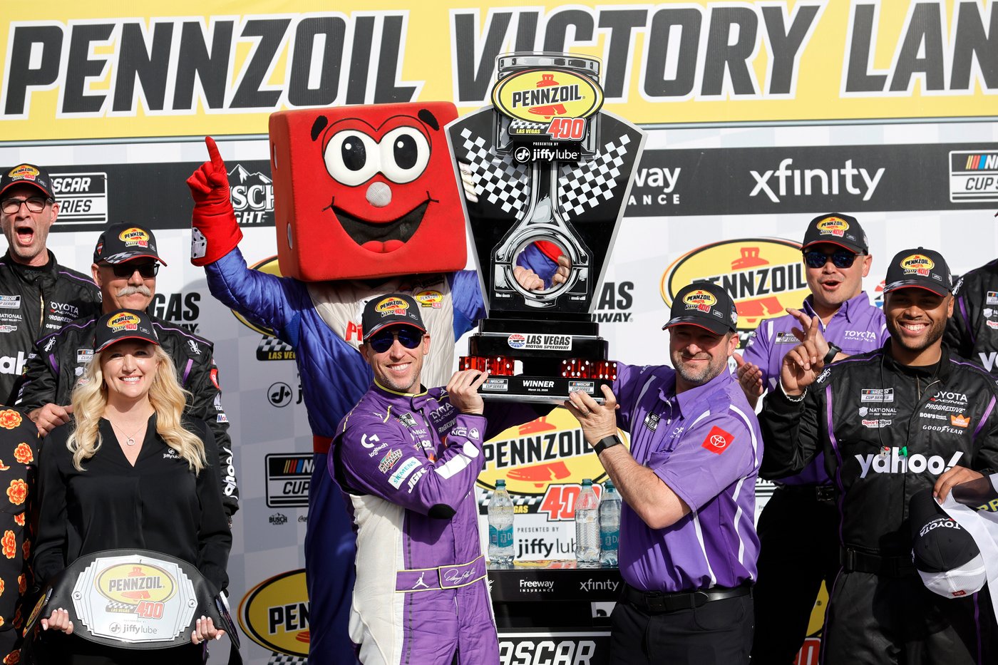 Denny Hamlin shakes off Phoenix heartbreak with a Las Vegas win alongside Chris Gayle | iNFOnews.ca