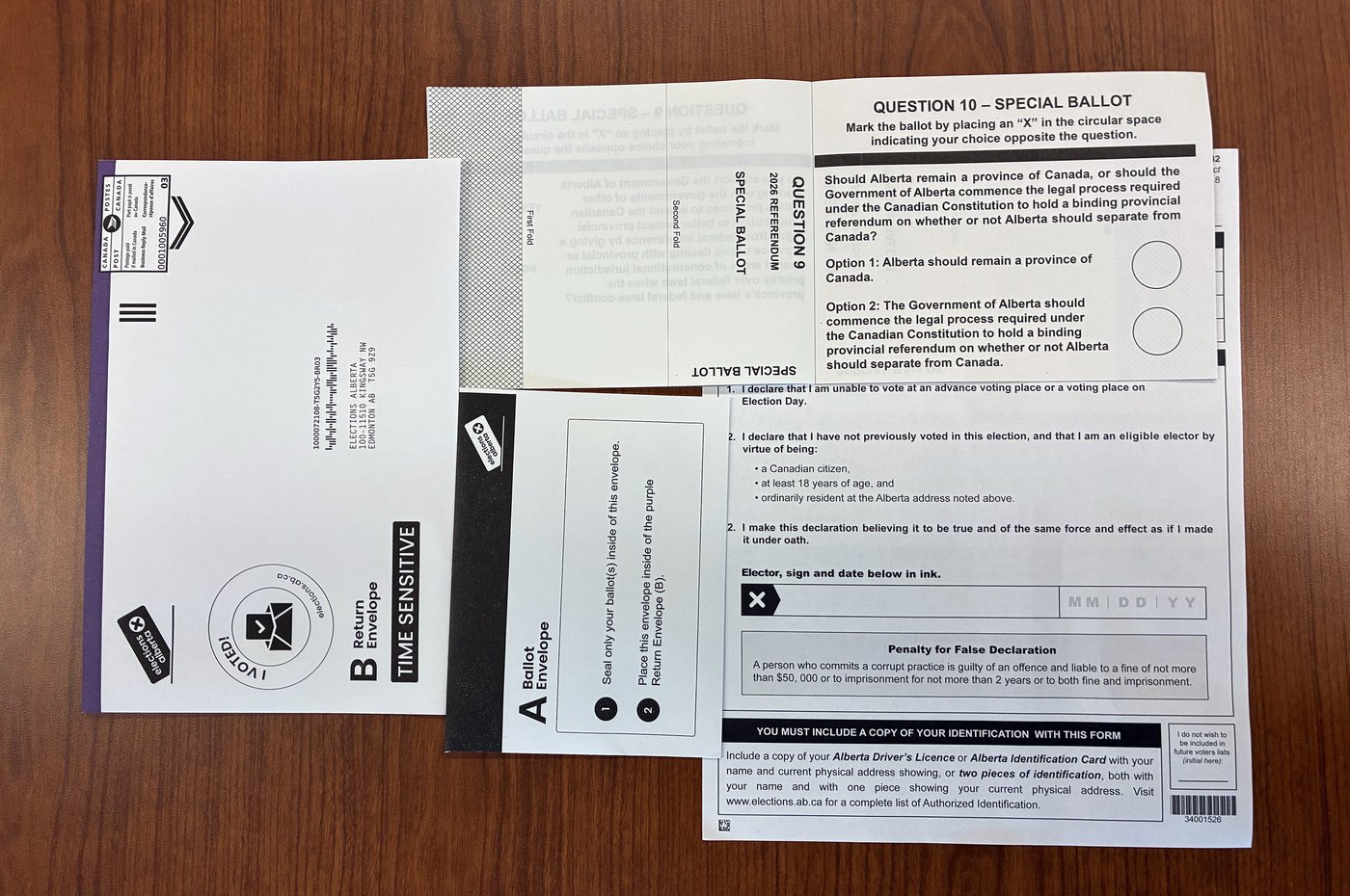 Fact File: Controls in place to prevent non-Albertans from mailing in referendum ballots | iNFOnews.ca