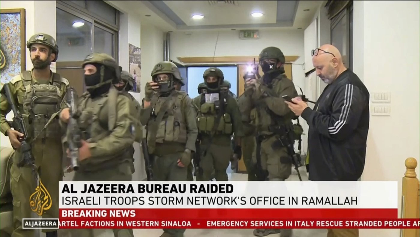 Israel raids and shuts down Al Jazeera's bureau in Ramallah in the West Bank | iNFOnews.ca