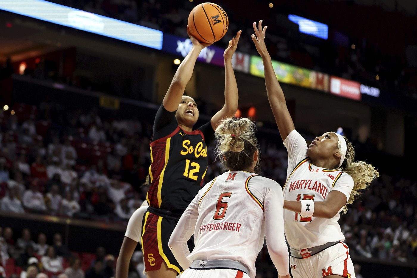 JuJu Watkins scores 21 as No. 4 USC tops No. 8 Maryland 79-74, handing the Terps their first loss | iNFOnews.ca JuJu Watkins scores 21 as No. 4 USC tops No. 8 Maryland 79-74, handing the Terps their first loss | iNFOnews.ca