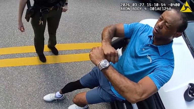 Bodycam shows a stunned Tiger Woods handcuffed after a Florida rollover crash | iNFOnews.ca