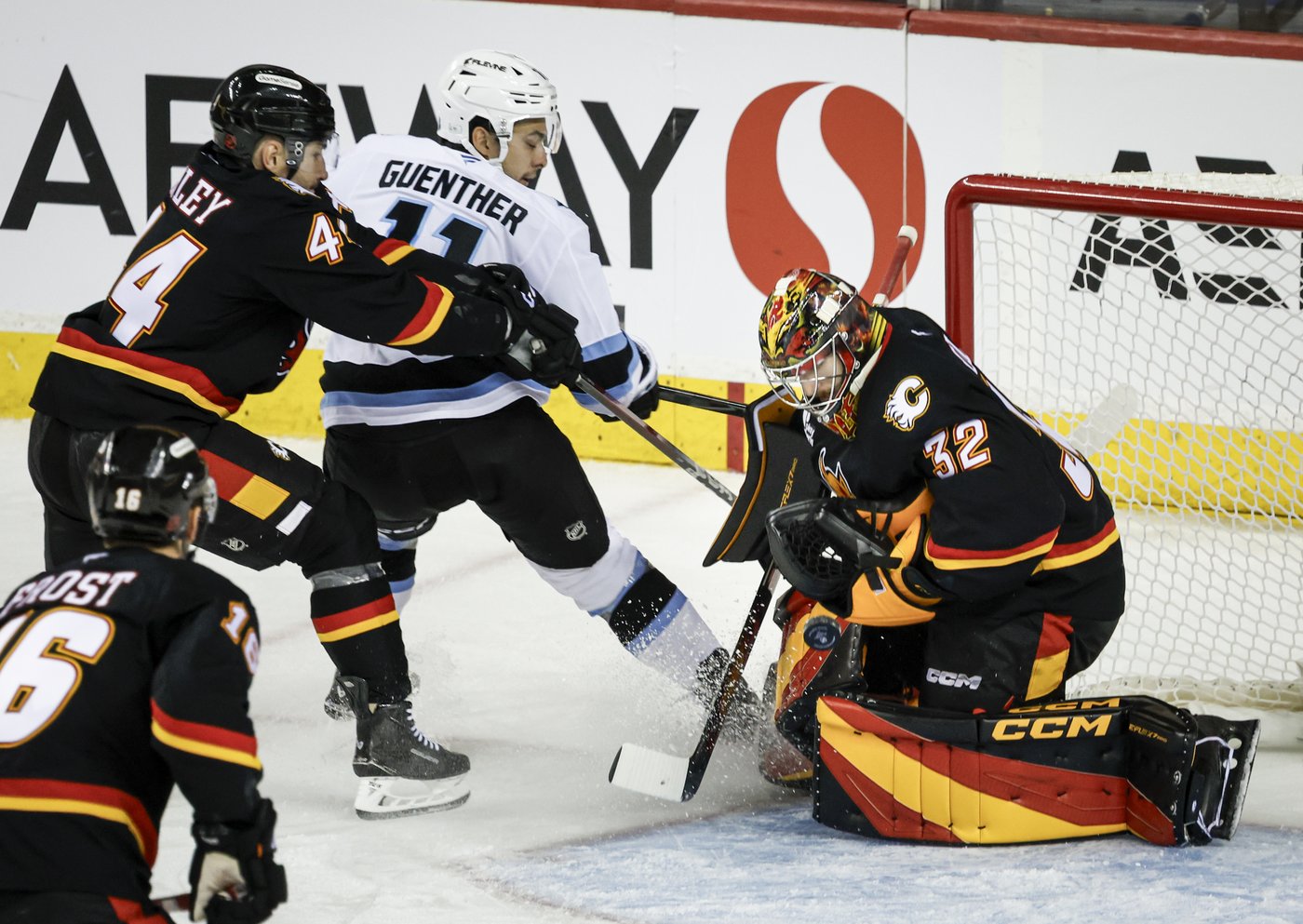 Wolf's 28-save shutout leads Calgary Flames to 2-0 win over Utah Mammoth | iNFOnews.ca Wolf's 28-save shutout leads Calgary Flames to 2-0 win over Utah Mammoth | iNFOnews.ca