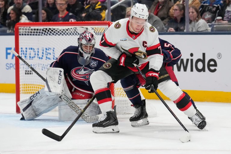 Stützle scores 2 as Senators use 4-goal 1st period to beat Blue Jackets 6–3 | iNFOnews.ca