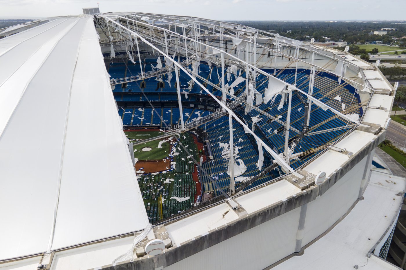 Tropicana Field shredded by Hurricane Milton is the latest sports venue damaged by weather | iNFOnews.ca