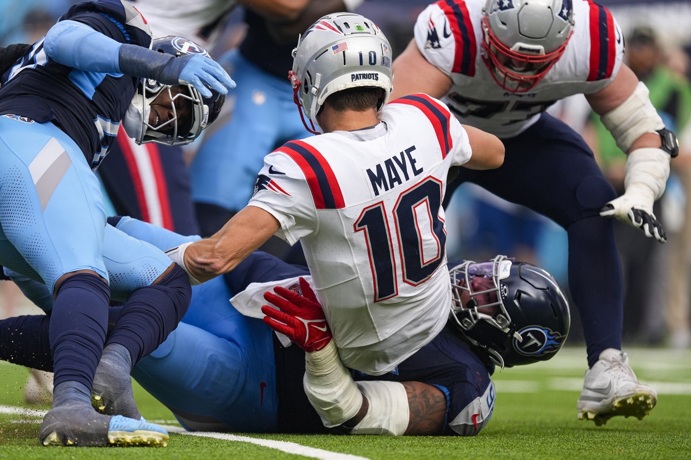 Drake Maye dazzles with late TD to get Patriots into OT before game-ending interception | iNFOnews.ca
