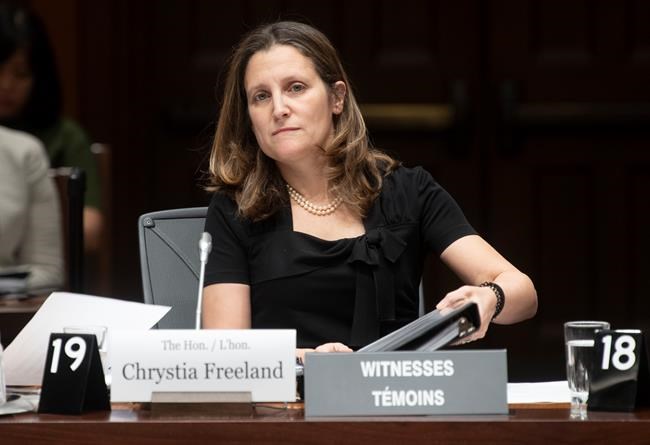 Freeland agrees to NDP trade pitch in return for new NAFTA support: letter | iNFOnews.ca CP1614433465